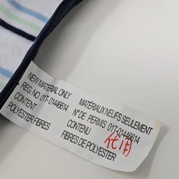 George Lovey Bear Blue Baby Security Blanket Stripes - Picture 4 of 5